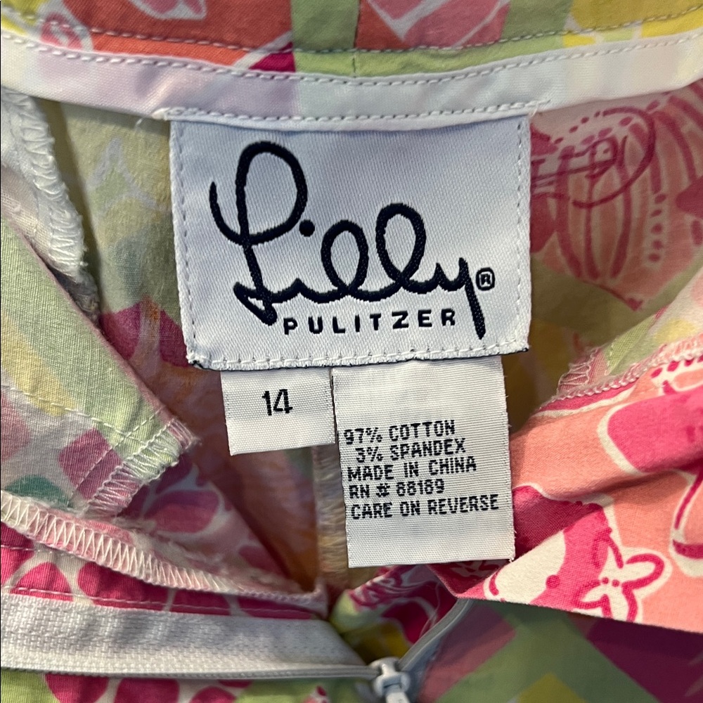 Lilly Pulitzer Capri Pants Patchwork Tropical Flo… - image 2